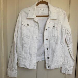 The Limited Women's White Denim Jacket